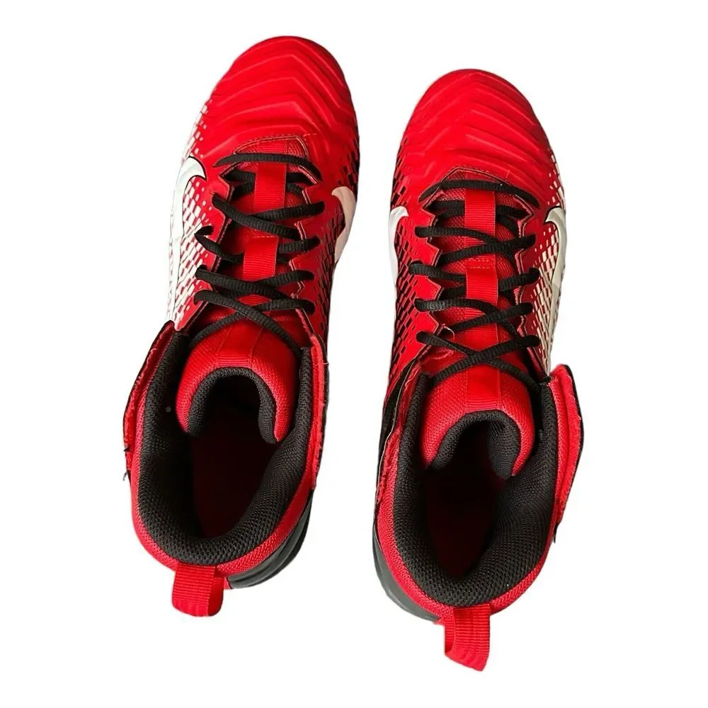 Nike Mens Alpha Menace 2 Shark AQ7653-001 Orange Football Cleats Shoes‎ Size 12
